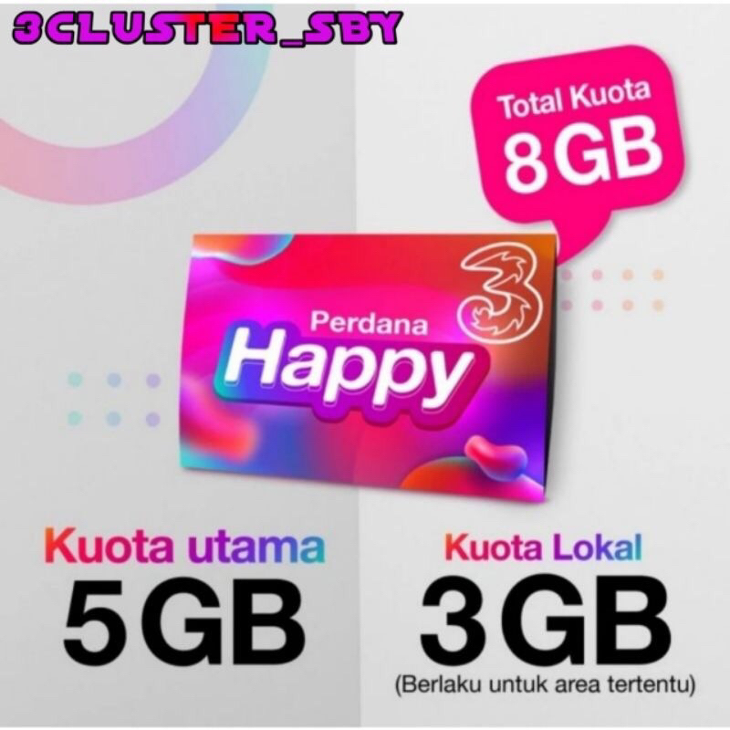 kartu tri 8GB full kuota ( KARTU PAKETAN TRI3 8GB FULL KUOTA)