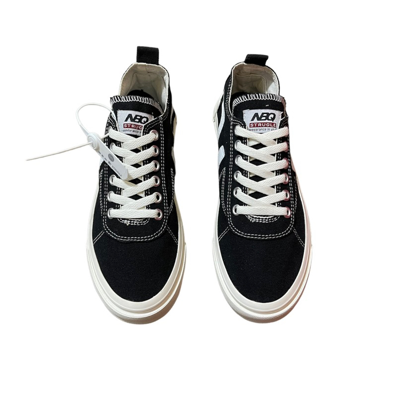 SEPATU SNEAKER NBQ STRUGLE BLACK KALONG BUMPER NATURAL