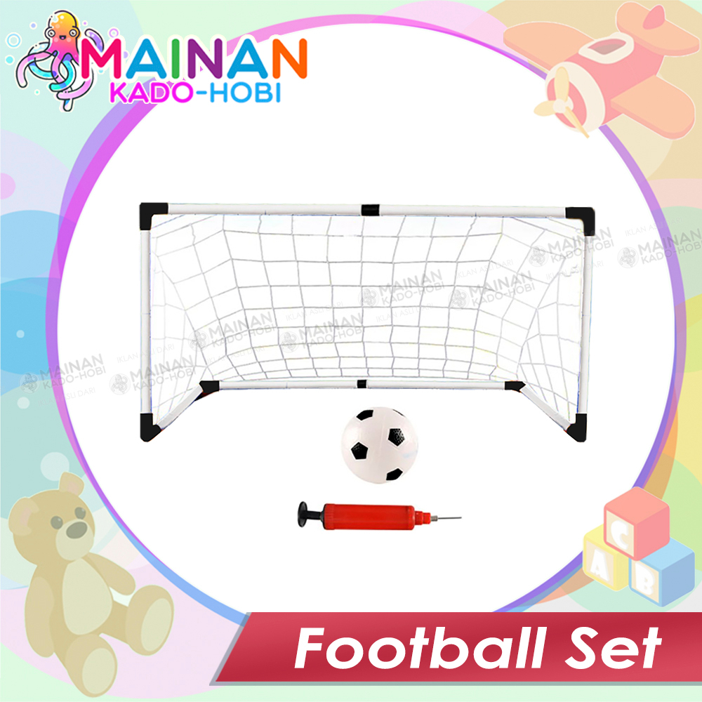 SET HADIAH ULANG TAHUN MAINAN  OLARAGAH ANAK MINIATUR GAWANG SEPAKBOLA FOOTBALL SPORT TOYS