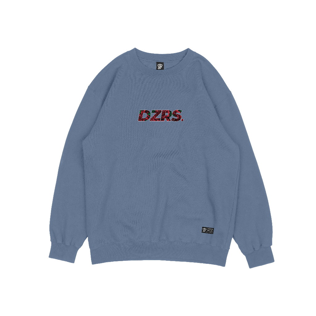 DEZIROSE - Crewneck Rose Art Simpel - Sweater Pria &amp; Wanita Distro Fleece Tebal Premium Size M-XXL