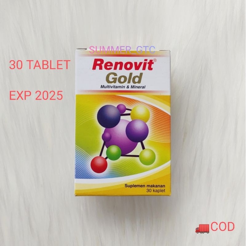 renovit gold 30 tablet multivitamin mineral isi 30 kaplet