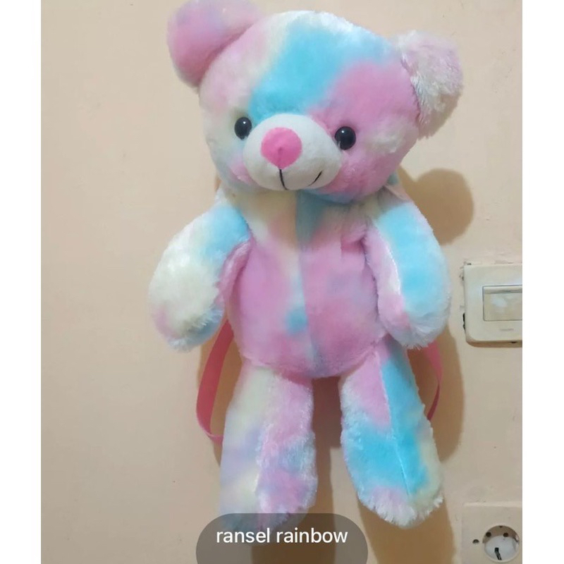 Tas ransel beruang teddy bear bahan bulu lucu ransel wanita karakter boneka BISA COD