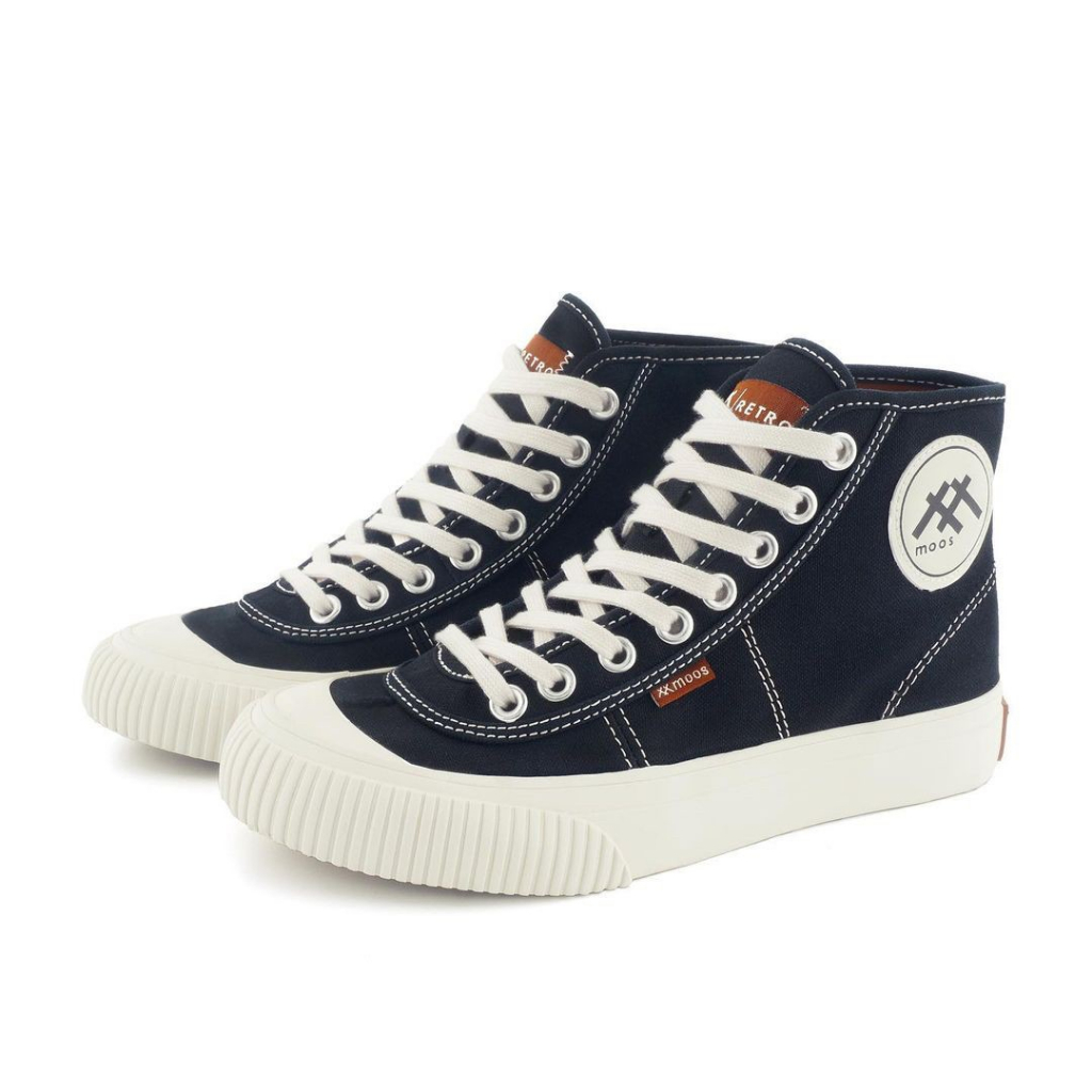 SEPATU HITAM PUTIH MOOS RETRO HI BLACK OFF WHITE 100% ORIGINAL SEPATU CASUAL SEPATU PRIA SEPATU WANI