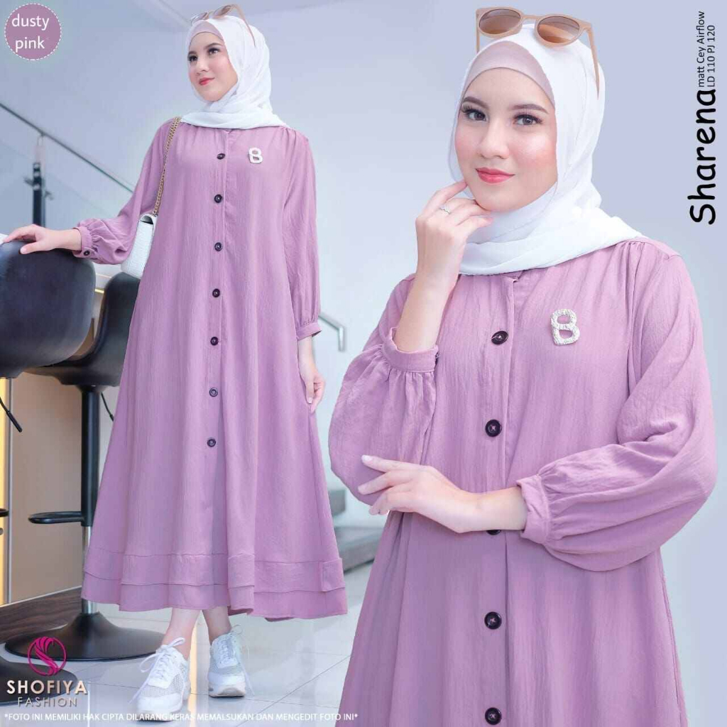 Baju Wanita Sharena Dres Crinkle