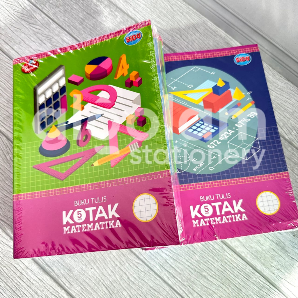 

SATU PACK ( 10 PCS ) Buku Tulis Kotak Kecil Matematika Sidu Buku Tulis Strimin Sinar Dunia Lengkap