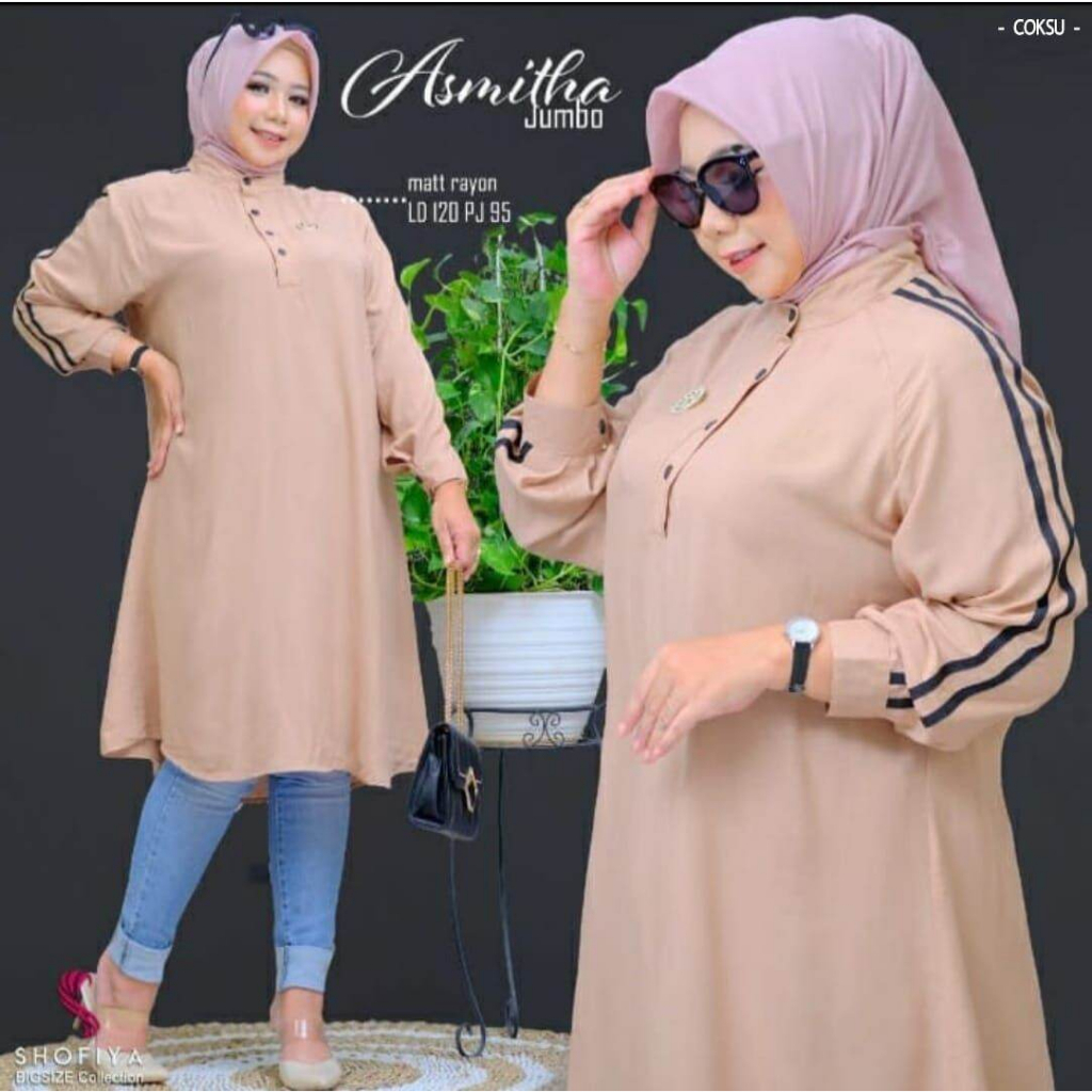 Baju Wanita Asmita Tunik Jumbo Crinkle