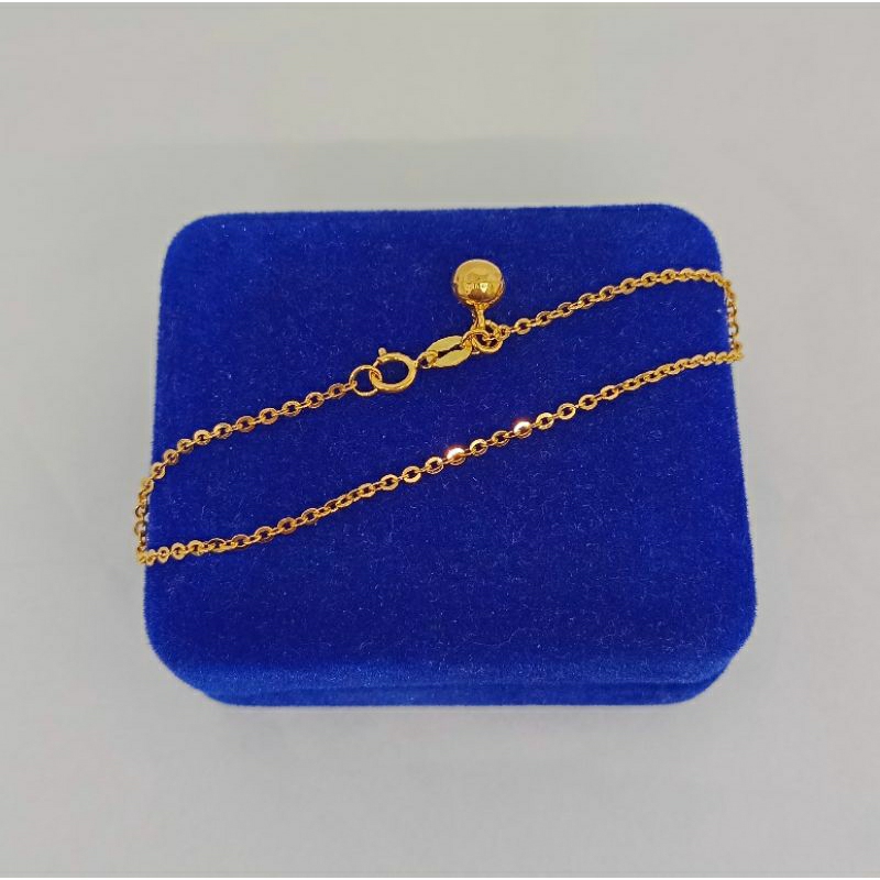 gelang tangan rantai nori vensy+1bel/perak asli silver 925 lapis emas/perhiasan fashion wanita terbaru