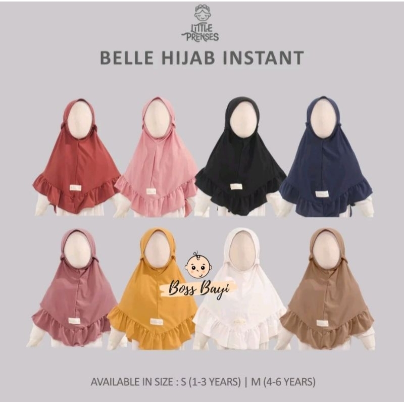 LITTLE PRENSES - Belle Hijab Instant / Jilbab Instan Anak Perempuan