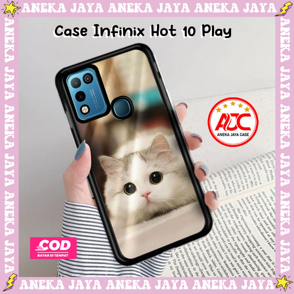 Casing Hp Infinix Hot 10 Play Case Infinix Hot 10 Play Motif CAT CUTE Case lucu Casing Infinix Case 