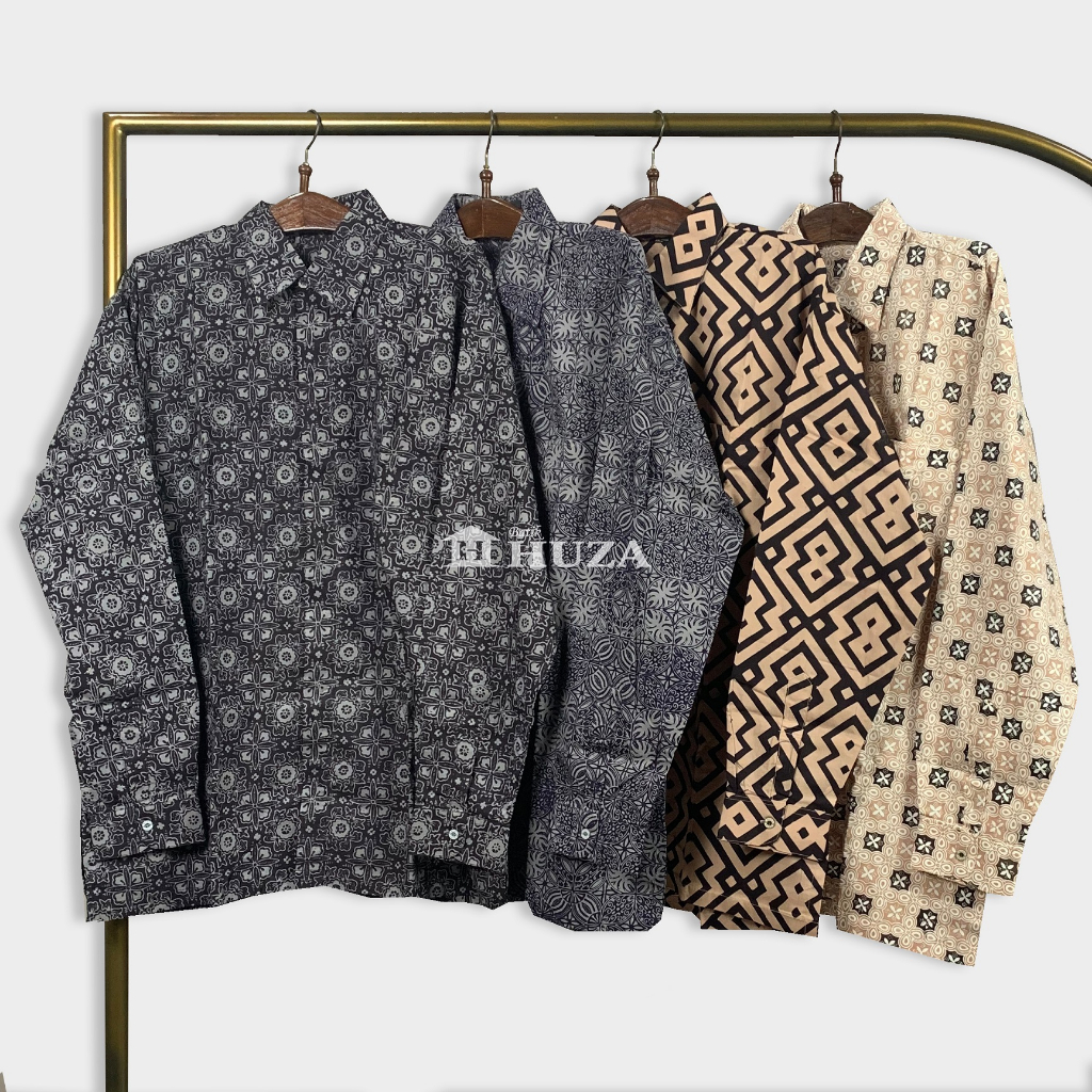 BATIK HUZA - KEMEJA BATIK LENGAN PANJANG JUMBO KEMEJA AKANDRA JUMBO
