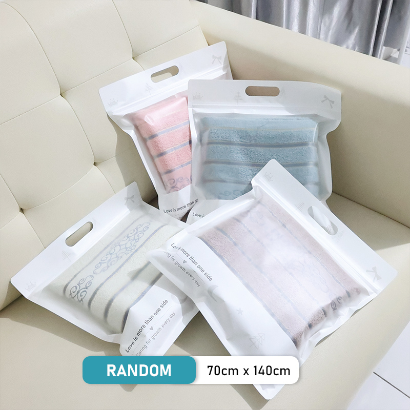 Handuk Mandi Polos Tebal Mimnimalis Bahan Cotton Ukuran 70cm x 140cm Multifungsi Family - J3A3