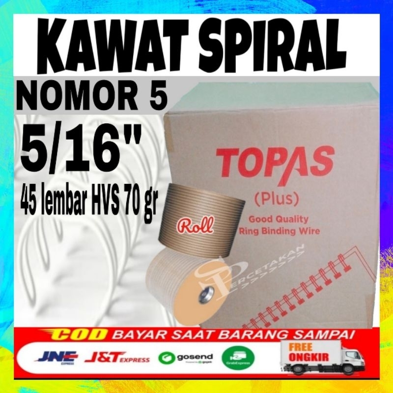 

Kawat spiral kalender 5/16 / spiral kawat rol / ring kawat spiral