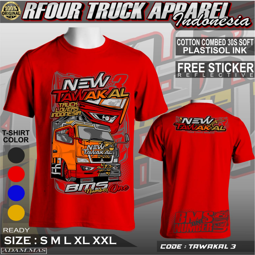 PROMO/OBRAL KILAT/BAJU KAOS TRUCK NEW TAWAKAL 3 BMS NUMBER ONE KAOS NEW TAWAKAL ORIGINAL KAOS TRUCK MANIA KAOS TRUK