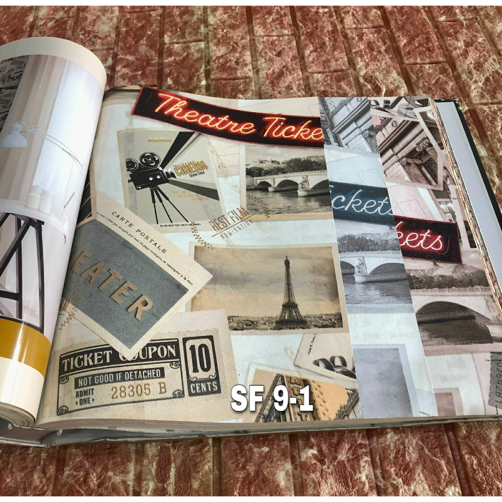 Wallpaper Dinding Motif Koran Poster Foto Retro Cafe Modern Sky Fall