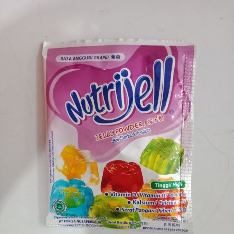 

Nutrijel jelly powder 15gr /rasa anggur