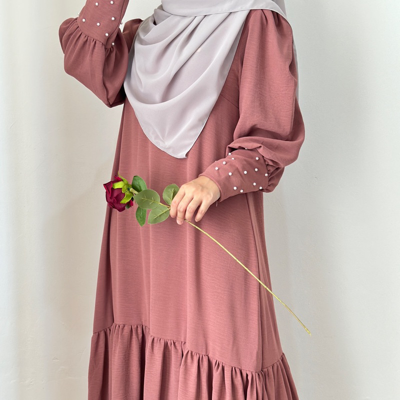 [ COD ] Zaira Dress by Ammisha | Fashion Muslim Gamis Payet Kekinian | Dress Muslimah Busui Friendly | Kondangan OOTD