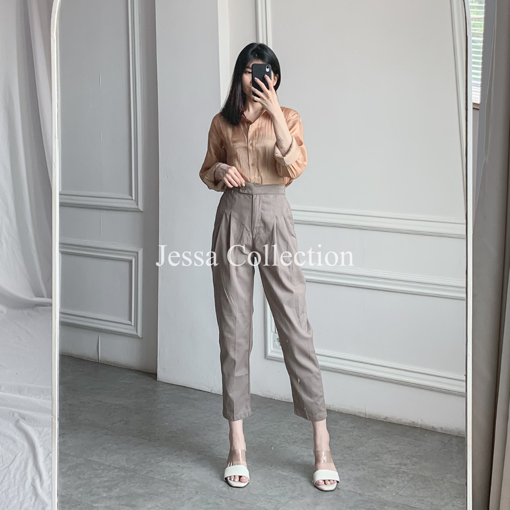Premium Tarena Highwaist Pants TH 212 COTTON TWILL
