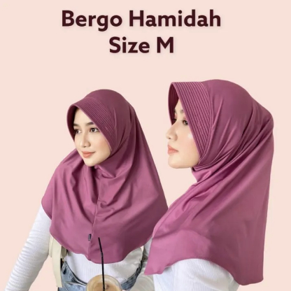 HIJAB BERGO SPORT/JERSEY/HAMINA HIJAB INSTAN WANITA (M L) HIJAB BERGO SPORT OLAHRAGA TOKO IMAH BISA COD