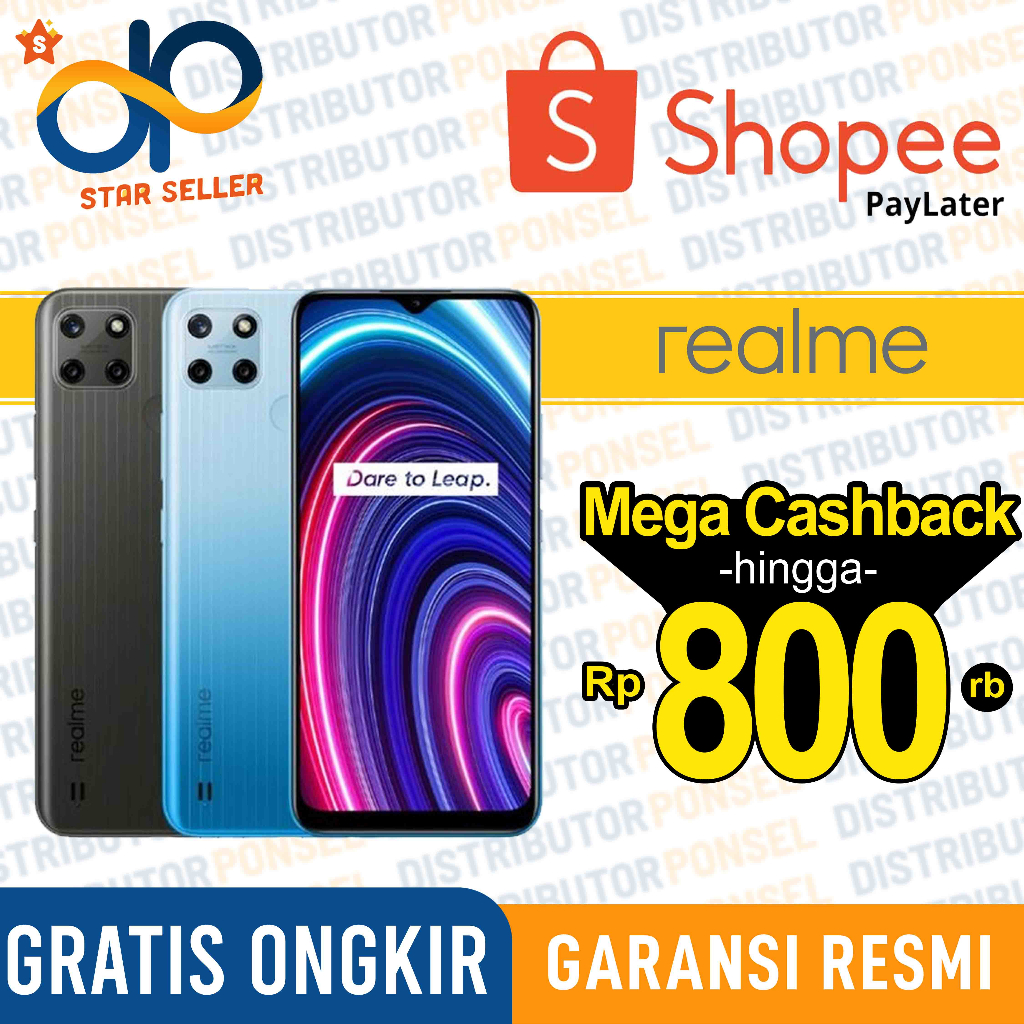 Realme C25Y 4GB+64GB Garansi Resmi Realme C25 Y 4 GB 64 GB Not C25S C30 C31 C33 C35 C55 NARZO 50 50I 50A 50 5G