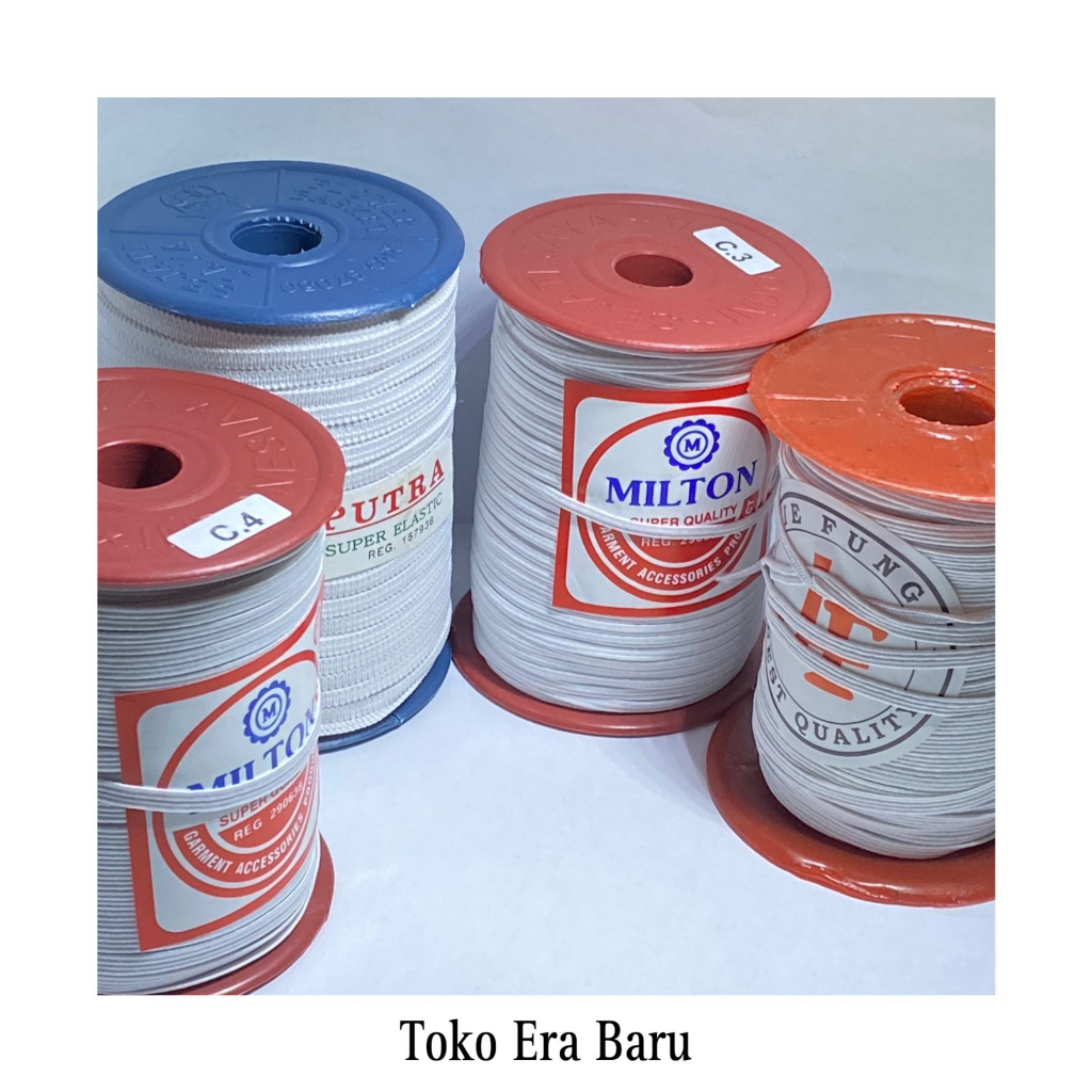 KARET ELASTIS BABY/MASKER MERK MILTON,PUTRA, PANDA dan LF MASKER - KARET P4/C3(Harga perRoll)