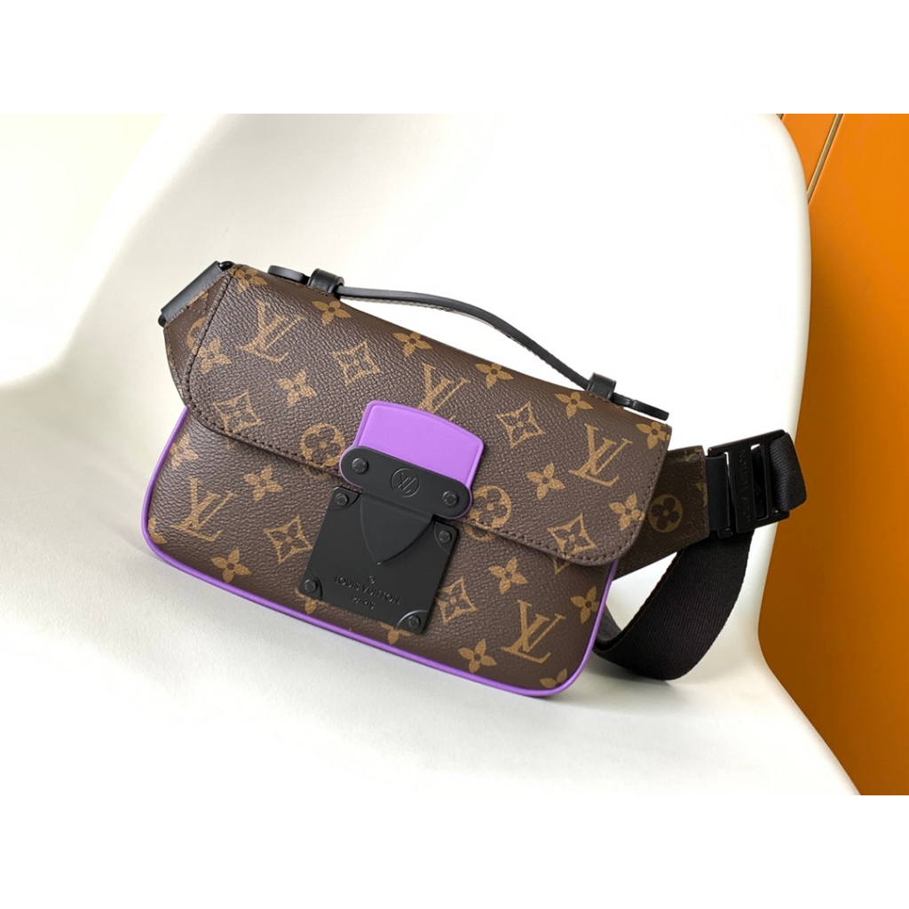 LV top-level original M46245 vintage purple crossbody bag