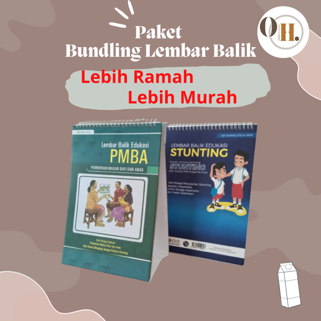 Paket Bundling Lembar Balik Stunting dan PMBA - Lembar Balik Kesehatan - PMBA - Stunting