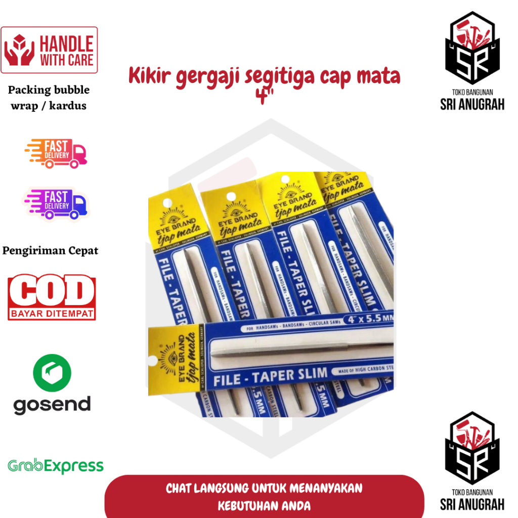 Kikir Gergaji Segitiga Cap Mata 4"