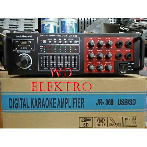 Ampli Bluetooth Audio FC A369 Power Mixer Amplifier Karaoke JR 369