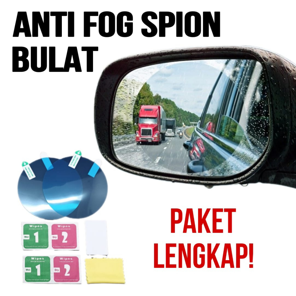 ANTI FOG BULAT SPION MOBIL BESAR UNIVERSAL Stiker anti silau glare anti hujan Kaca Film Pelindung Anti Embun 100MM X 100MM 10CM X 10CM 100 x100 95 x 95