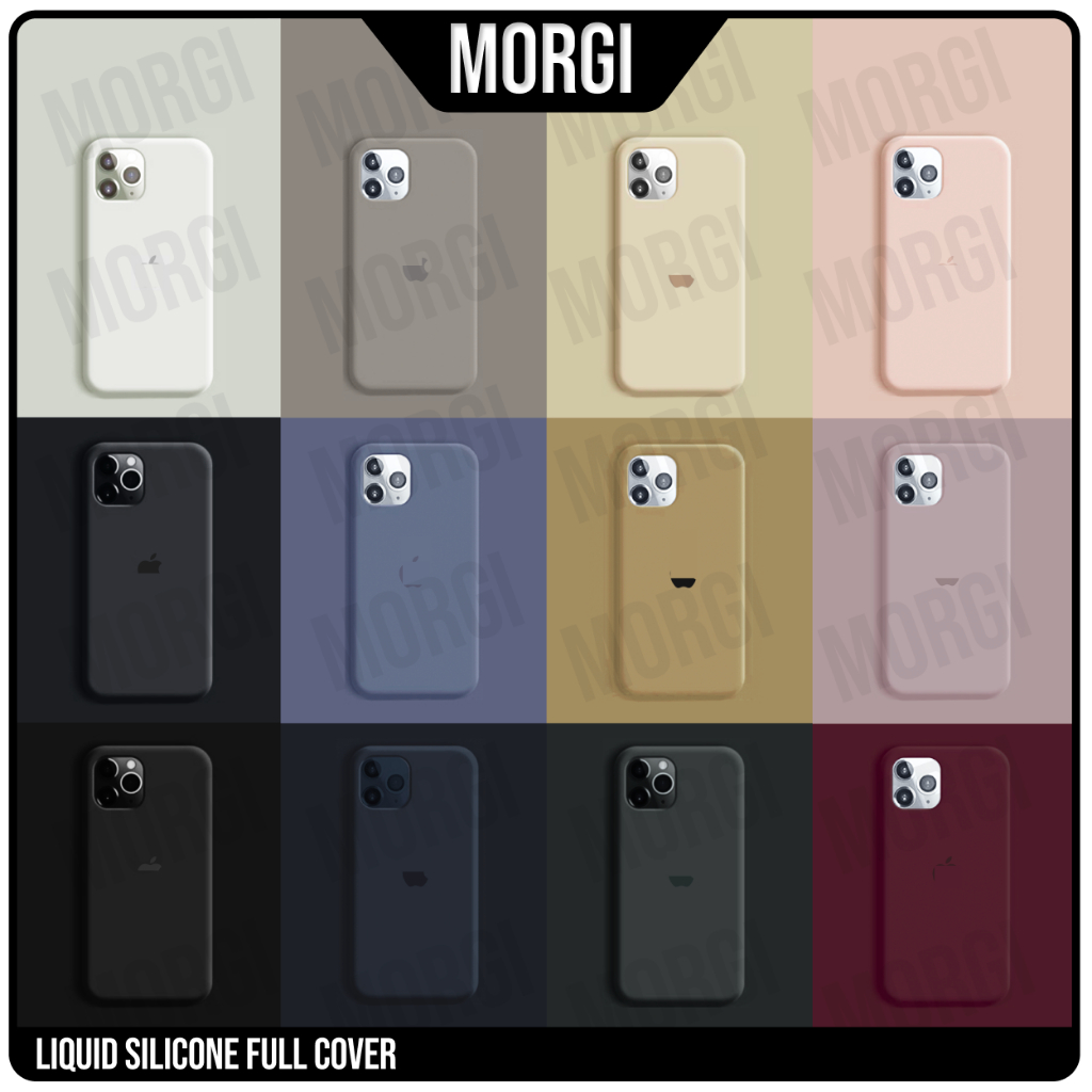 FULL COVER Soft Case iPhone Premium 11 12 Pro Max X XS 6 7 8 Original Logo Plus Liquid Silikon Polos Silicone