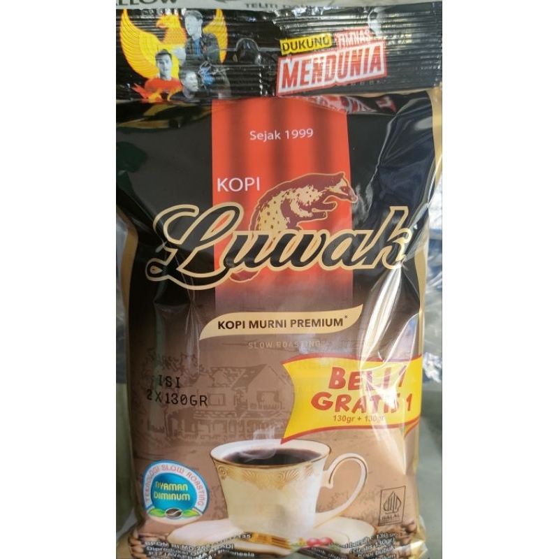 

Kopi Luwak beli 1 gratis 1- isi 120gr (gratis 120gr) ED 26 Juni 26