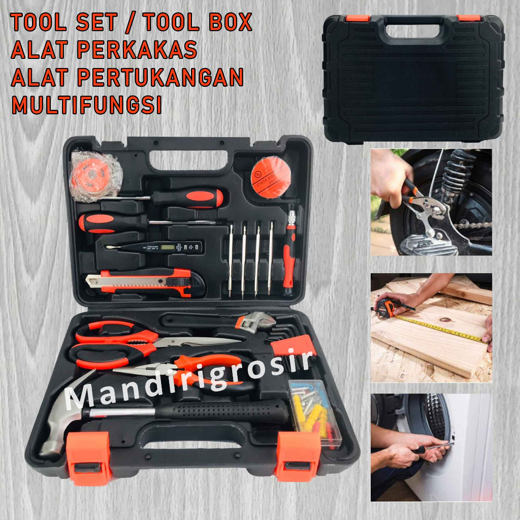 Perkakas Tukang* Tool Box* Alat pertukangan Multifungsi* Tool 1 Set