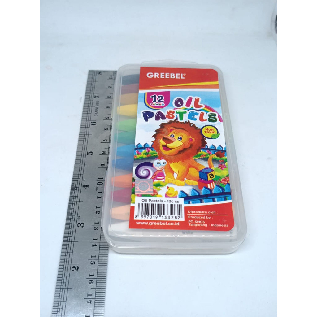 KRAYON 12 WARNA CRAYON OIL PASTEL KECIL MEREK GREEBLE 12C XS 1 PAK