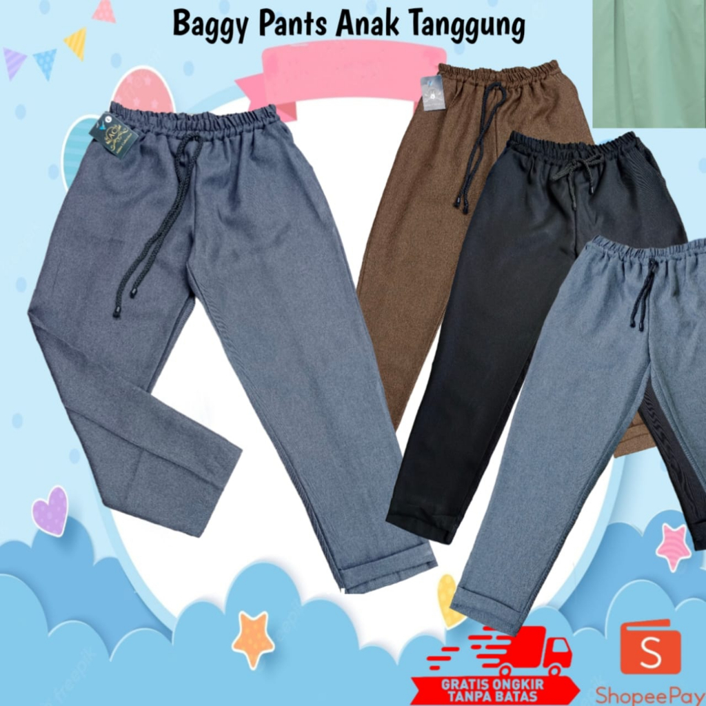 CELANA BAGGY PANTS ANAK PEREMPUAN 8-13 TAHUN / CELANA BAGGY PANTS ANAK / CELANA ANAK PEREMPUAN / BAGGY PANTS CARGO / CELANA PANJANG ANAK PEREMPUAN / CELANA PANJANG ANAK