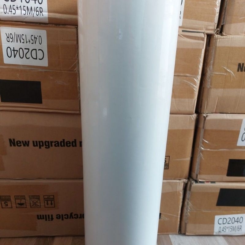 Skotlet putih glosy lebar 50cm