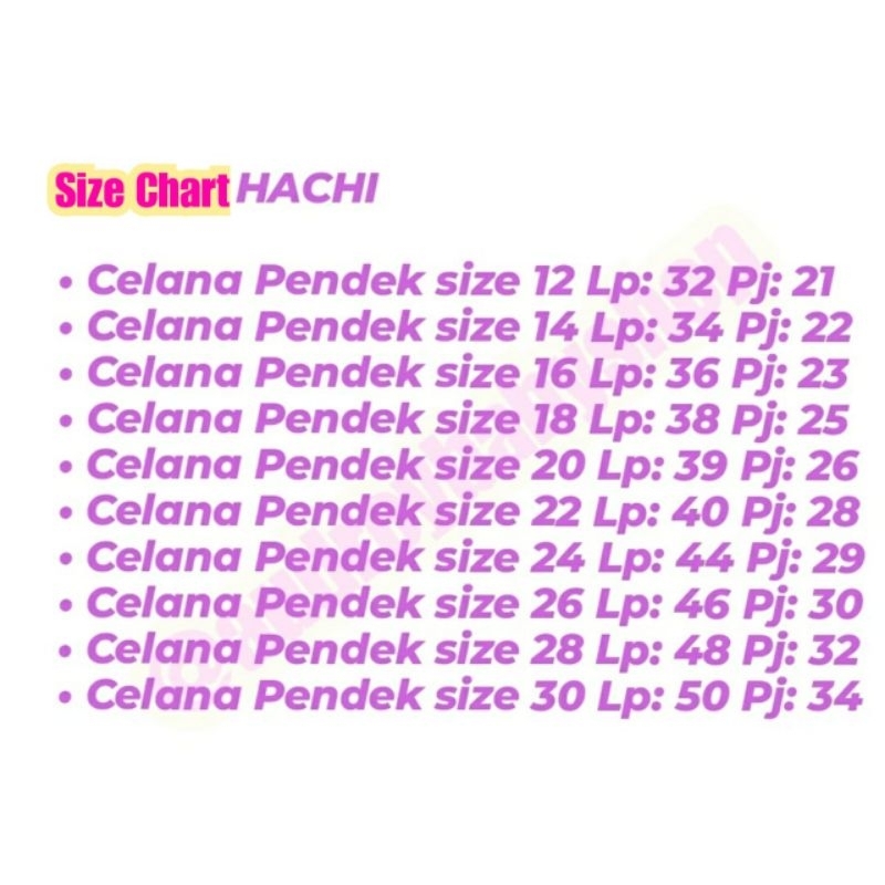 Hachi Celana Pendek Bold Size 12-30 ( 3pcs )