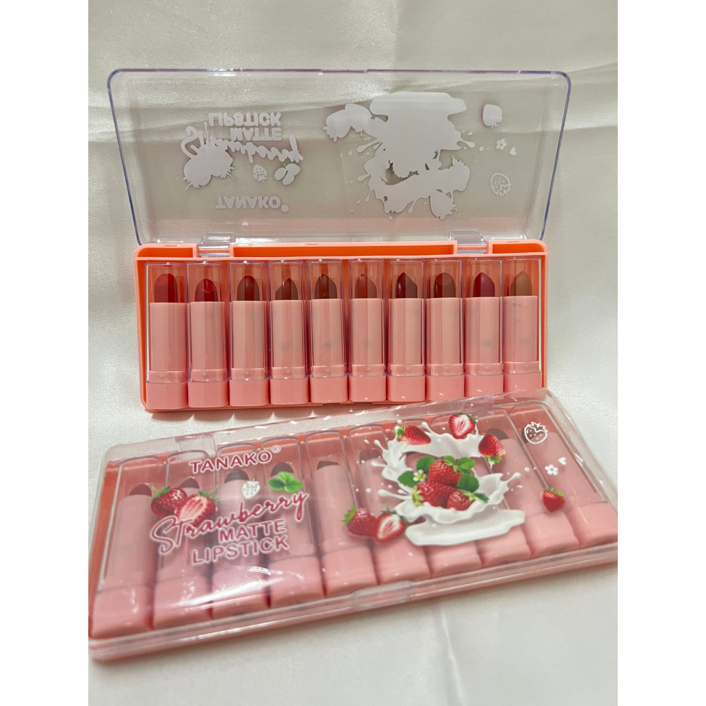 TANAKO LIPSTIK SET Tanako Strawberry isi 10pcs Lip Matte