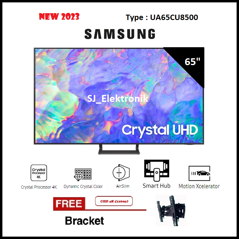 Braket + LED TV Samsung 65CU8500 - 65 Inch CU8500 Smart TV Crystal UHD