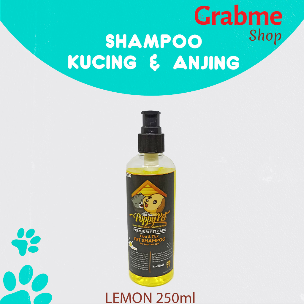 Shampoo Kucing &amp; Anjing POPPY PET Wangi Premium Pet care 250ml