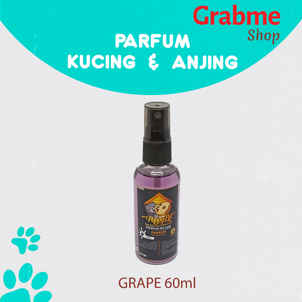 Parfum Kucing &amp; Anjing POPPY PET Wangi Premium Pet care 60ml