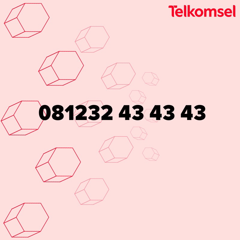 Nomor Cantik Telkomsel Angka Minimalis 081232 43 43 43