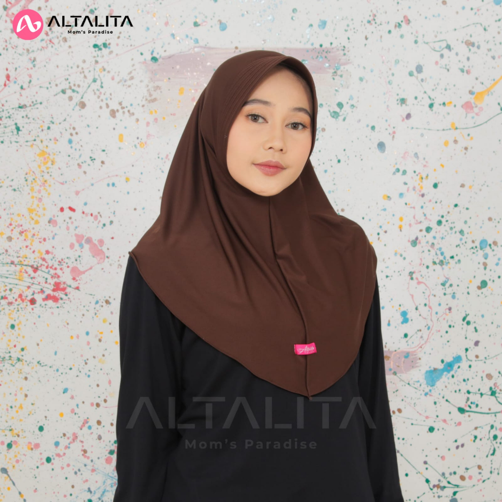 Altalita - Hijab Bergo Qiara Penguin Size S Kerudung Sport Instan Menutup Dada Terbaru Jilbab Jersey Instan Premium Cocok Untuk Sekolah Olahraga Volly Futsal Senam dan Sehari-Hari