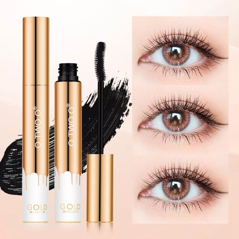 O.TWO.O GOLD MASCARA WATERPROOF LONG LASTING / MASCARA O.TWO.O FIBER LASH BOLD HITAM ANTI AIR DAN BADAI