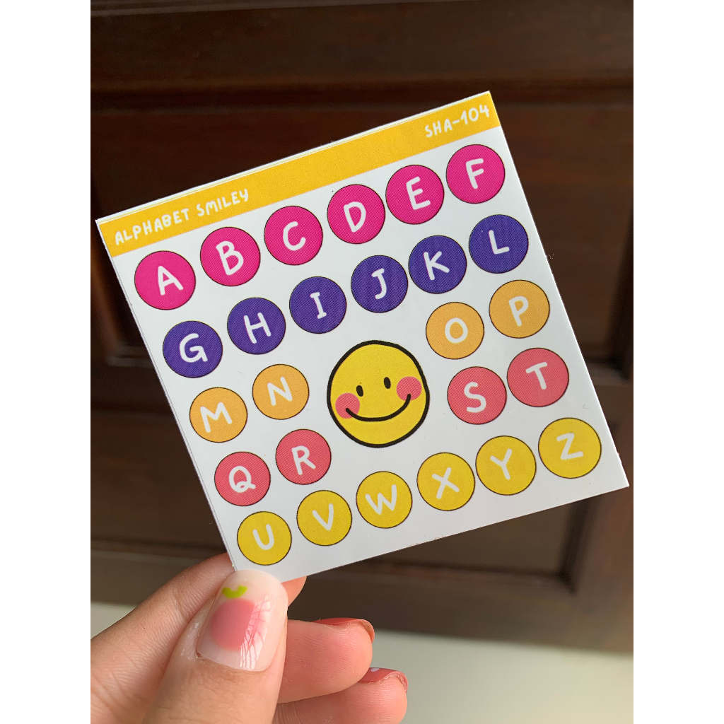 

[ALPHACA] ALPHABET SMILEY STICKER SHEET
