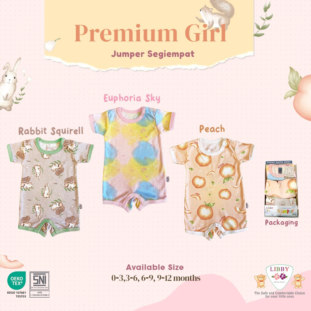 [Ready BOY &amp; GIRL] LIBBY PREMIUM Romper (Jumper) Segiempat