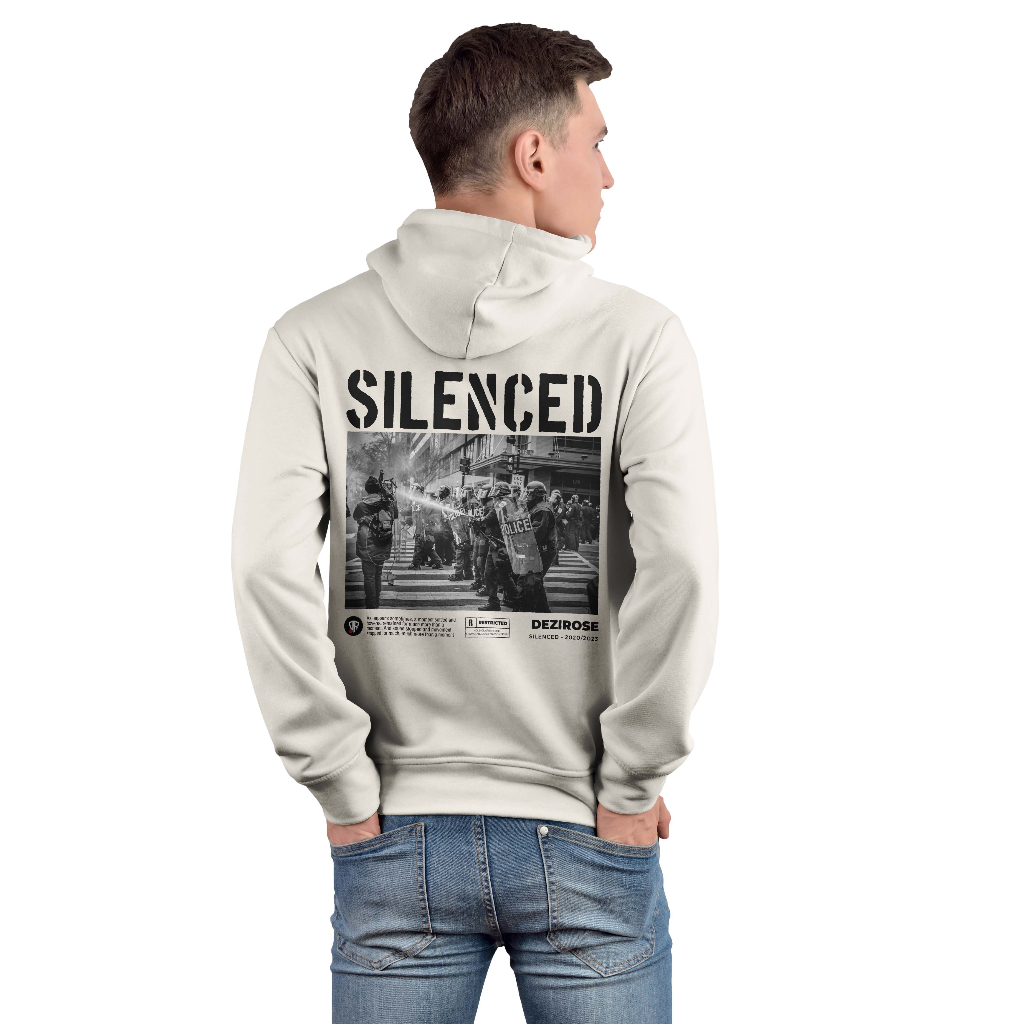 DEZIROSE - Sweater Hoodie Silenced - Hodie Pria Distro Fleece Tebal Premium Size M-XXL