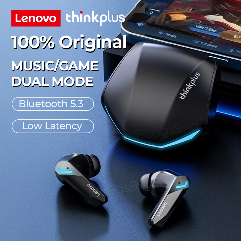 100% Ori Lenovo thinkplus GM2 Pro Headset Gaming TWS Wireless Bluetooth Earphone Low Delay Bass Earbuds