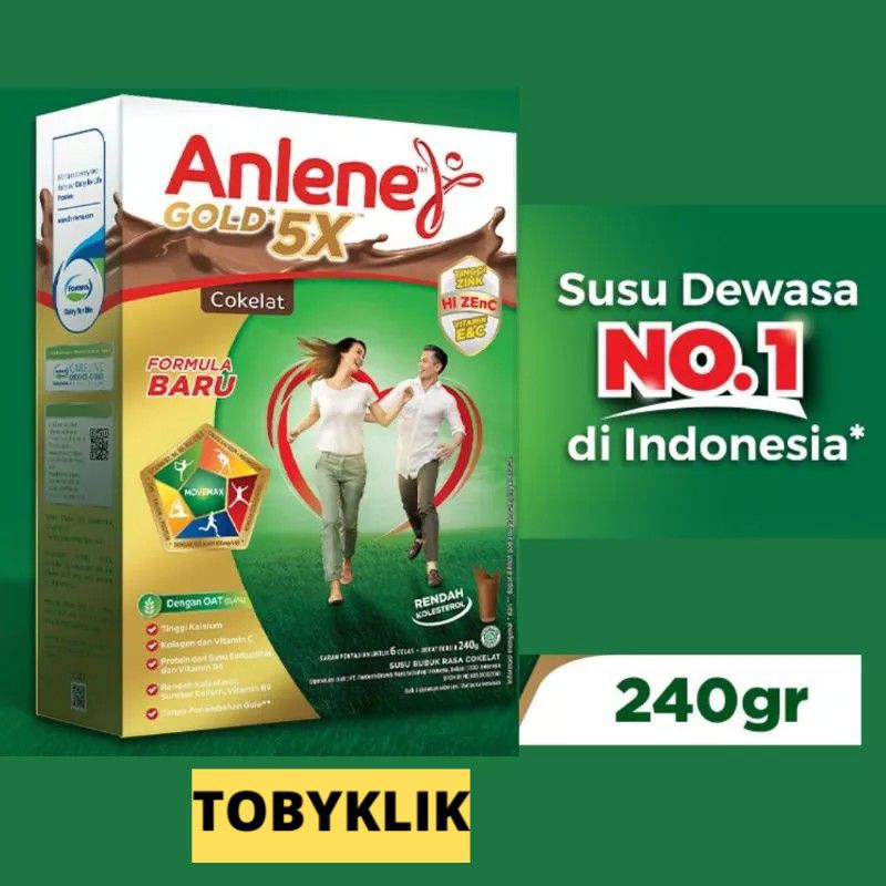 

Anlene Gold 5X / Susu Bubuk Dewasa 240gr