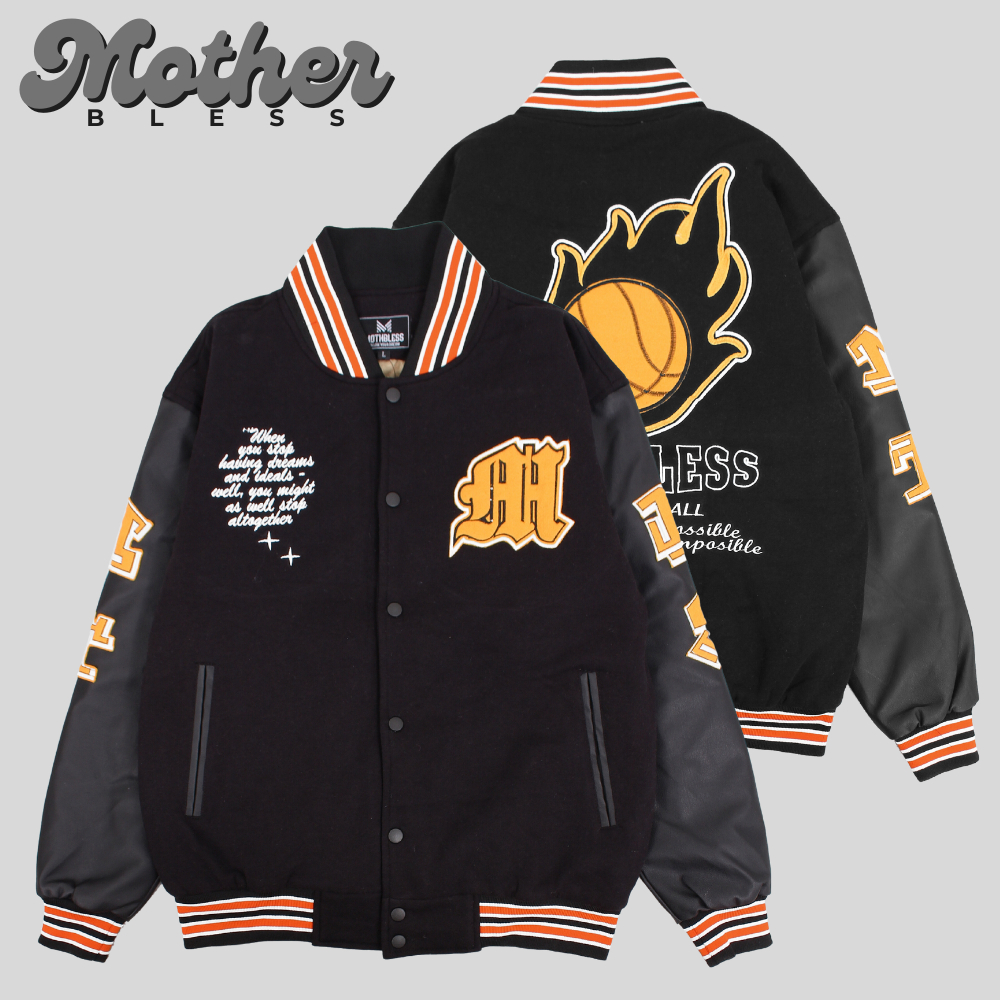Jacket Jaket Varsity Kulit Baseball Vintage Pria M L XL XXL Original Terbaru