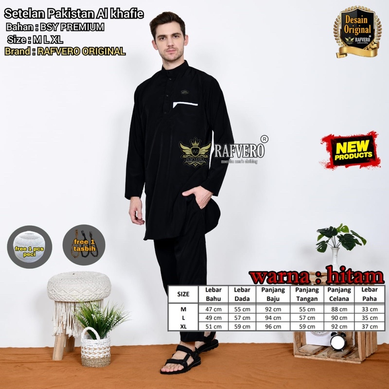 SETELAN POLOS KOKO KURTA PAKISTAN - BAJU KOKO DEWASA SETELAN CELANA - ORIGINAL FREE PECI DAN TASBIH